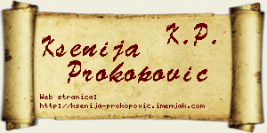 Ksenija Prokopović vizit kartica